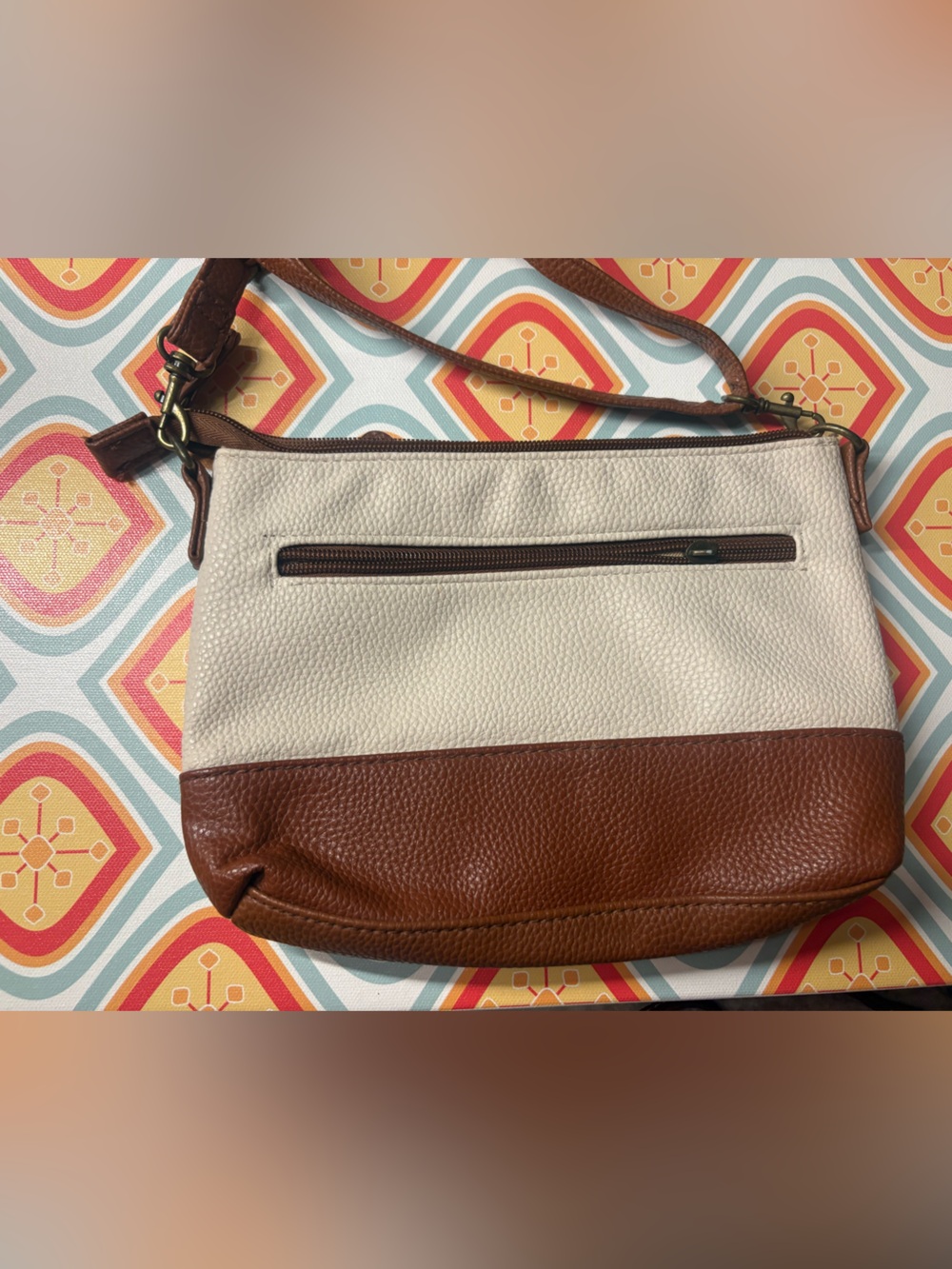 Stone Mountain Crossbody Shoulder Bag in White and Brown 🌵 - Picture 7 of 10